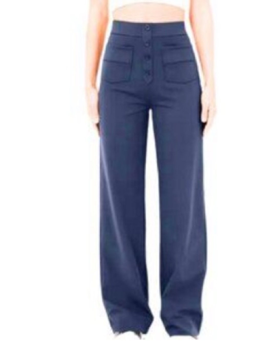 HALARA Navy High-Rise Leggings with Button Front Placket NWOT Small